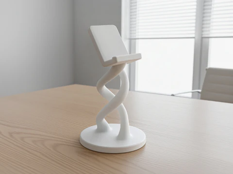 Twisted Phone Holder 3D Printable 3D print model 3D Print Model
