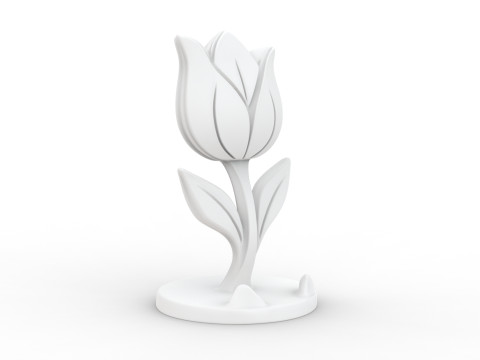 Tulip Flower 3D Printable 3D print model 3D प्रिंट मॉडल