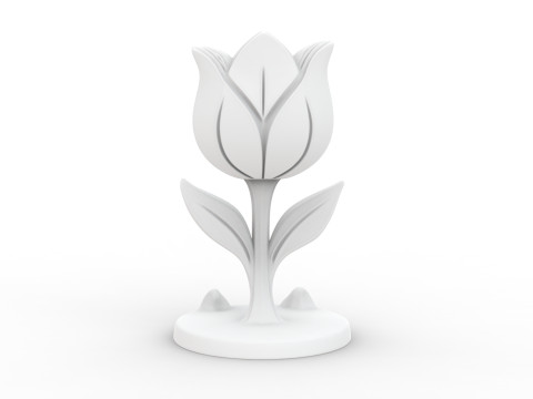 Tulip Flower 3D Printable 3D print model 3D प्रिंट मॉडल