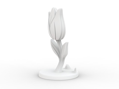 Tulip Flower 3D Printable 3D print model 3D प्रिंट मॉडल