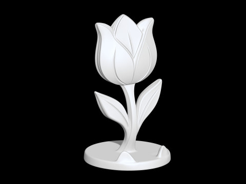 Tulip Flower 3D Printable 3D print model 3D प्रिंट मॉडल