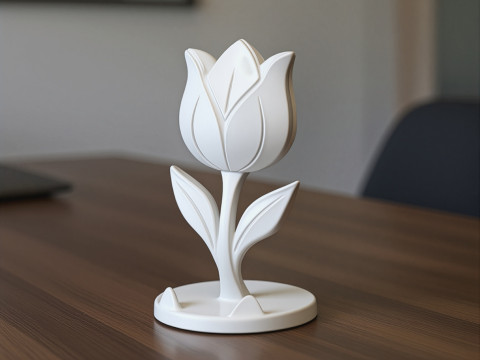 Tulip Flower 3D Printable 3D print model 3D प्रिंट मॉडल
