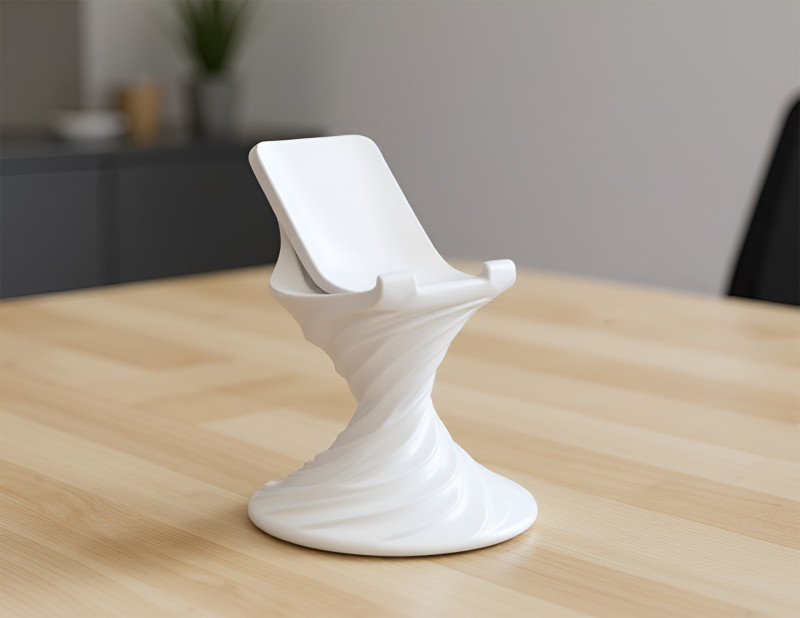 Twisted Phone Stand 3D Printable 3D print model Modello di stampa 3D .c4d .max .obj .3ds .fbx .stl .blend 