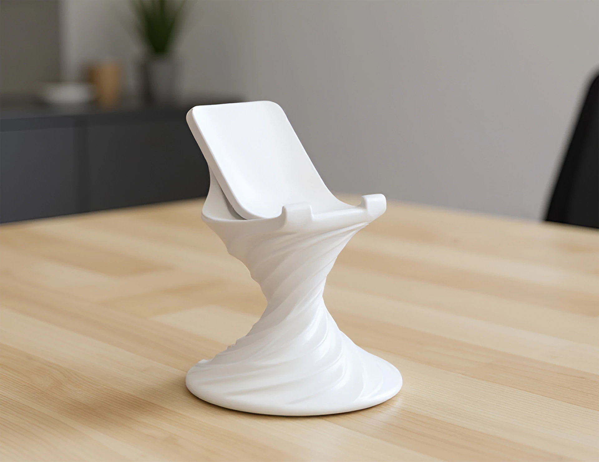 Twisted Phone Stand 3D Printable 3D print model 3D Print Model .c4d .max .obj .3ds .fbx .stl .blend 