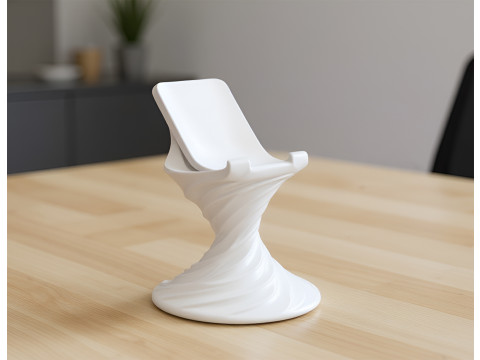 Twisted Phone Stand 3D Printable 3D print model 3D 프린트 모델