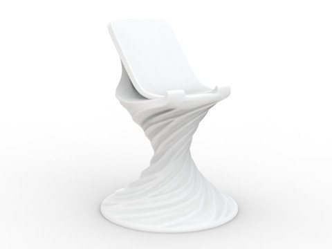 Twisted Phone Stand 3D Printable 3D print model Modello di stampa 3D
