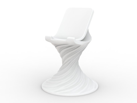 Twisted Phone Stand 3D Printable 3D print model Modello di stampa 3D