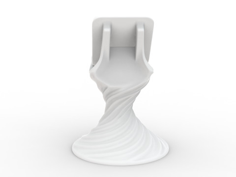 Twisted Phone Stand 3D Printable 3D print model Modello di stampa 3D