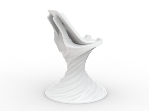 Twisted Phone Stand 3D Printable 3D print model Modello di stampa 3D