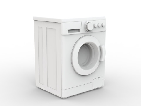 Realistic Washing Machine 3D Printable 3D print model 3Dプリントモデル