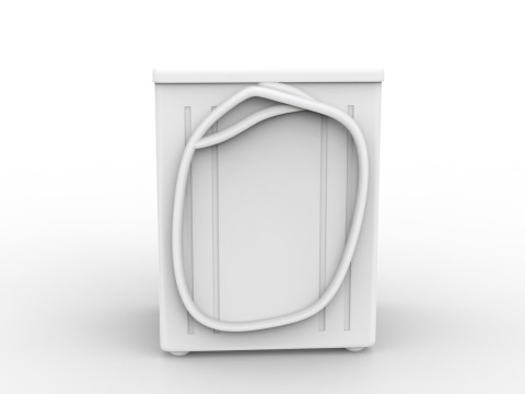 Realistic Washing Machine 3D Printable 3D print model 3Dプリントモデル