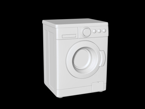 Realistic Washing Machine 3D Printable 3D print model 3Dプリントモデル