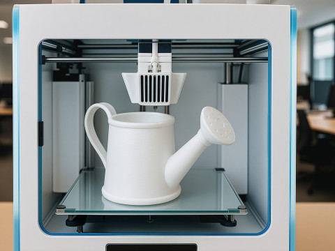 Cartoon Watering Can 3D Printable 3D print model 3D प्रिंट मॉडल