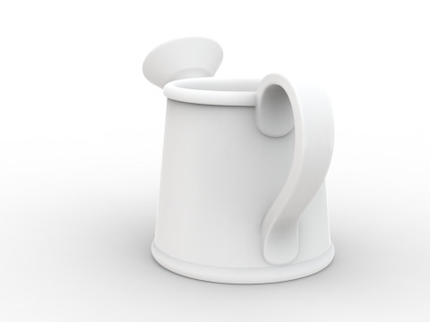 Cartoon Watering Can 3D Printable 3D print model 3D Print Model