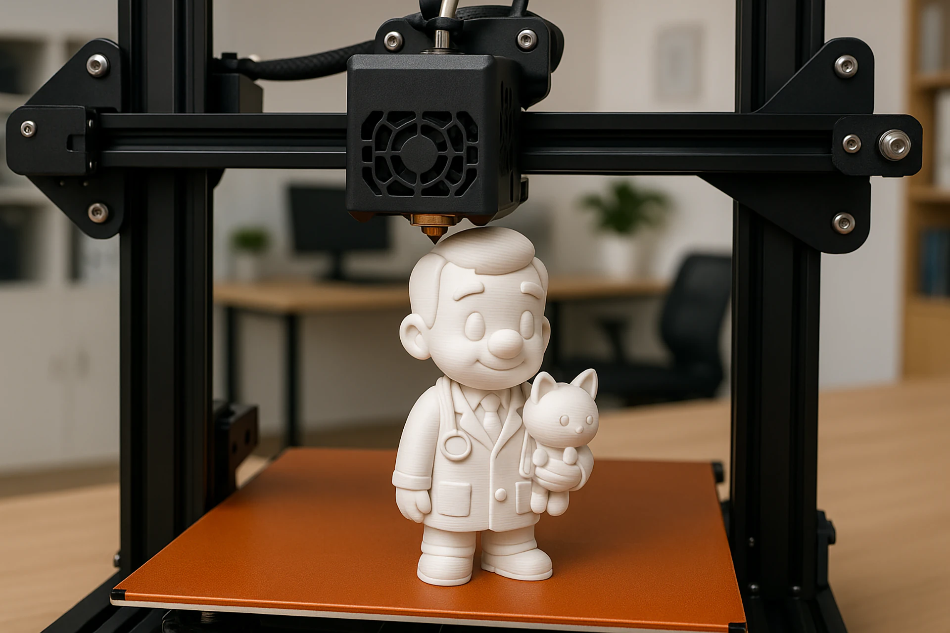 Cartoon Veterinarian 3D Printable 3D print model 3D Print Model .c4d .max .obj .3ds .fbx .stl .blend 