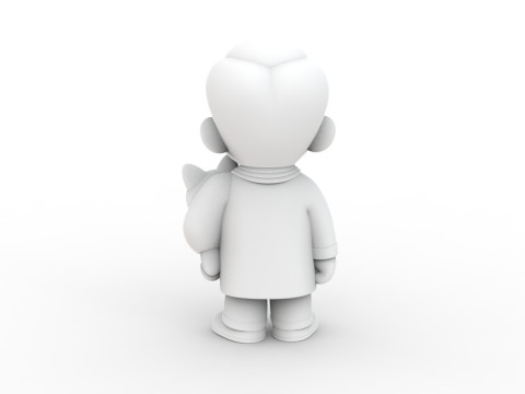 Cartoon Veterinarian 3D Printable 3D print model 3D 打印模型