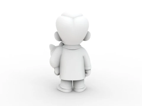Cartoon Veterinarian 3D Printable 3D print model 3D Print Model