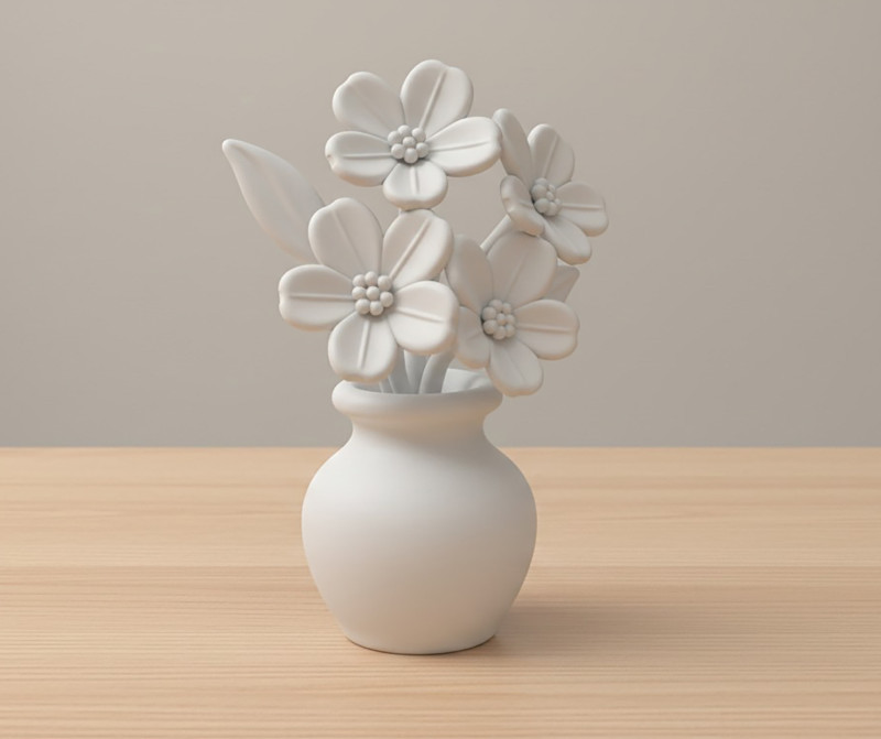 Cartoon Vanity Table 3D Printable 3D print model 3Dプリントモデル .c4d .max .obj .3ds .fbx .stl .blend 