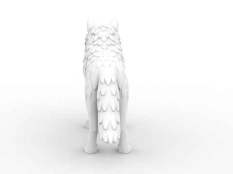 Wolf Sculpted 3D Printable 3D print model Model do druku 3D