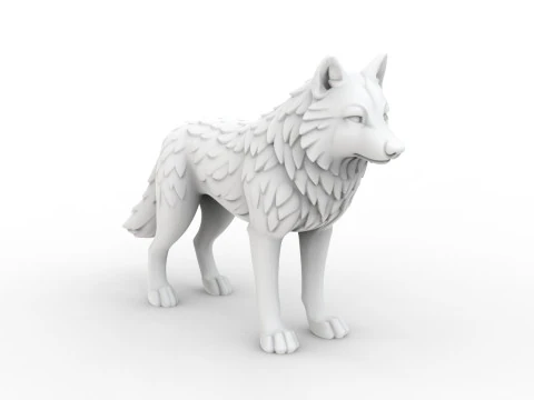 늑대 조각 3D 인쇄 가능 3D 인쇄 모델 3D 프린트 모델