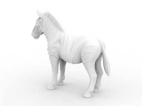 Zebra Sculpted 3D Printable 3D print model Modelo de impresión 3D
