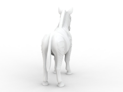 Zebra Sculpted 3D Printable 3D print model Modelo de impresión 3D