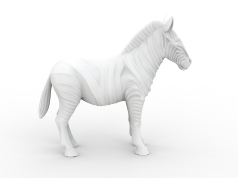 Zebra Sculpted 3D Printable 3D print model Modelo de impresión 3D