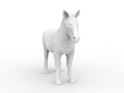 Zebra Sculpted 3D Printable 3D print model Modelo de impresión 3D