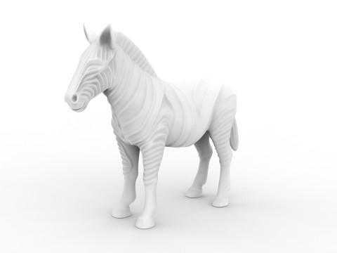 Zebra Sculpted 3D Printable 3D print model Modelo de impresión 3D