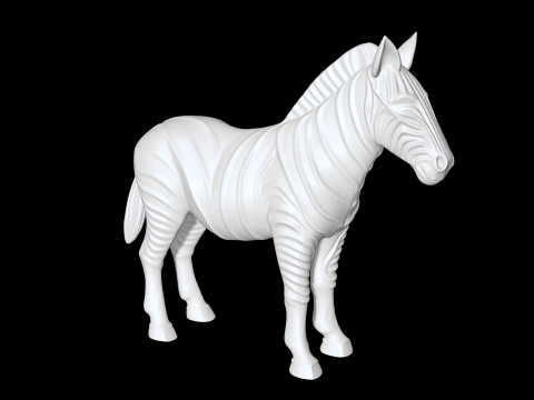 Zebra Sculpted 3D Printable 3D print model Modelo de impresión 3D