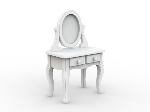 Cartoon Vanity Table 3D Printable 3D print model 3D Принт Модель