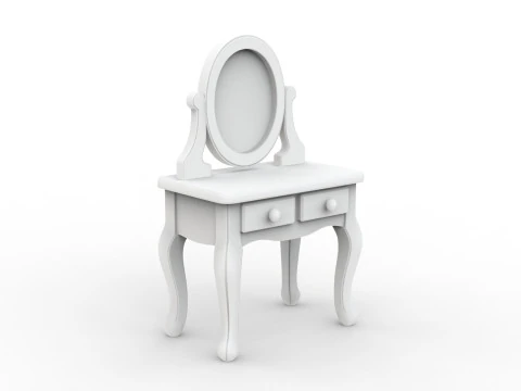 Cartoon Vanity Table 3D Printable 3D print model 3D Print Model