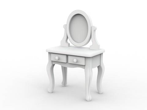 Cartoon Vanity Table 3D Printable 3D print model 3D Принт Модель