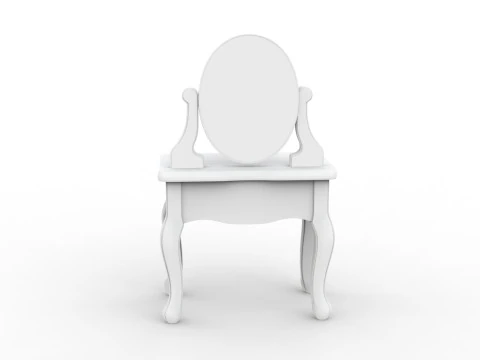 Cartoon Vanity Table 3D Printable 3D print model 3D Print Model