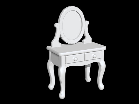 Cartoon Vanity Table 3D Printable 3D print model 3D Принт Модель