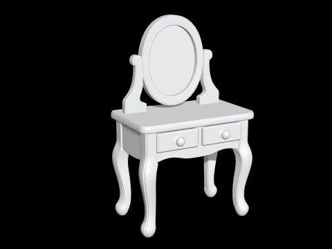 Cartoon Vanity Table 3D Printable 3D print model 3D Print Model