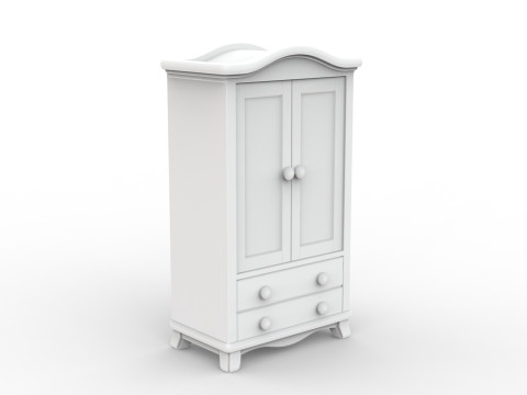 Classic Wardrobe 3D Printable 3D print model Modèles 3D en vedette