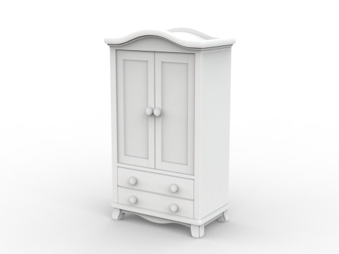 Classic Wardrobe 3D Printable 3D print model Modèles 3D en vedette