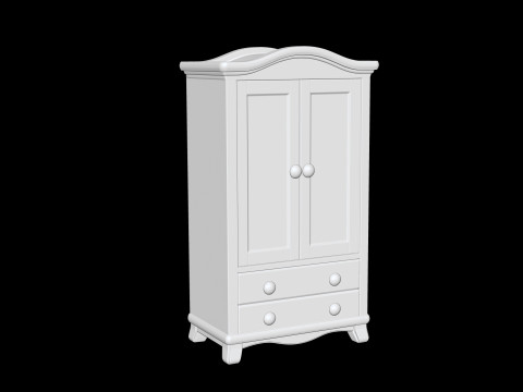 Classic Wardrobe 3D Printable 3D print model Modèles 3D en vedette