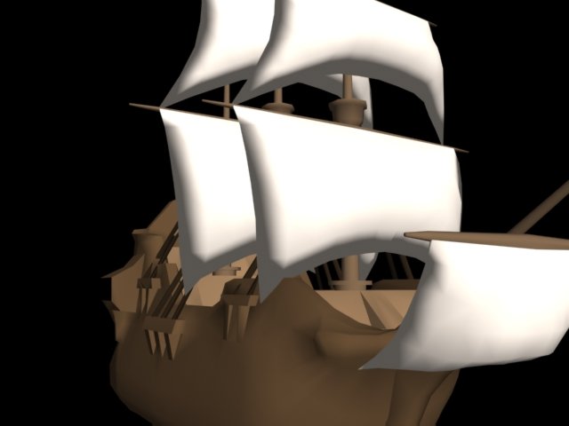 medieval ship galleon for games 3D Model .c4d .max .obj .3ds .fbx .stl .blend 