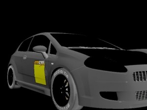 pack of four cars bugatti db9 and racing cars 3D Model