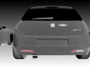 pack of four cars bugatti db9 and racing cars 3D Model