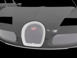 pack of four cars bugatti db9 and racing cars 3D Model
