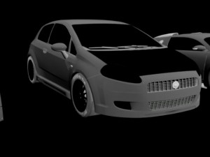 pack of four cars bugatti db9 and racing cars 3D Model