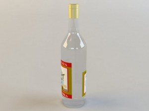 bottle of vodka stolichnaya 3D 모델