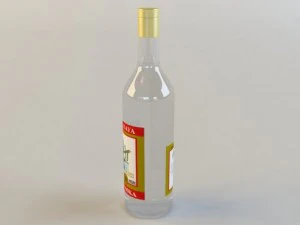 bottle of vodka stolichnaya 3D Model