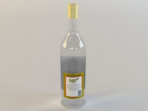 bottle of vodka stolichnaya 3D 모델