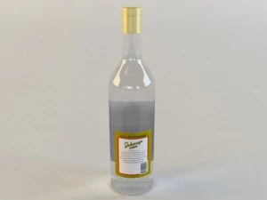 bottle of vodka stolichnaya 3D Model