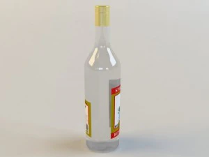 bottle of vodka stolichnaya 3D Model