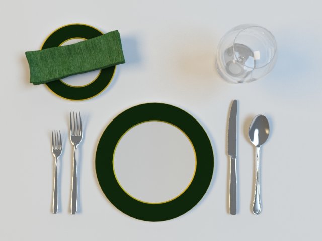 tableware 3D-Modell .c4d .max .obj .3ds .fbx .stl .blend 